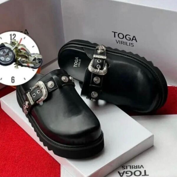 Toga Virilis Black Slingback | KinetixLuxury Nigeria