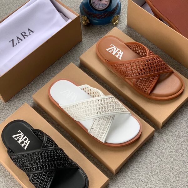 Zara Leather Cross Over Sandals | KinetixLuxury Nigeria