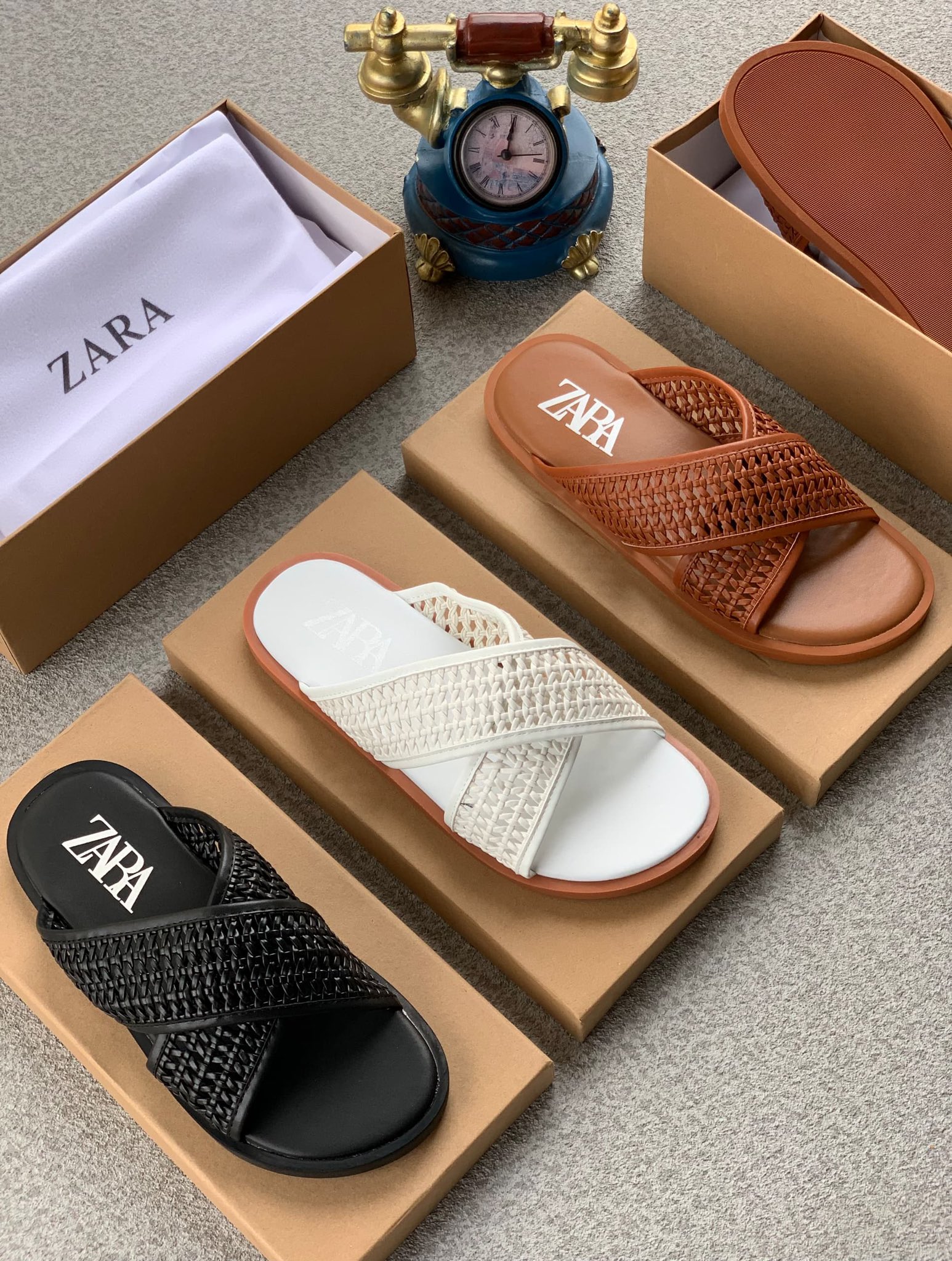 Zara Leather Cross Over Sandals | KinetixLuxury Nigeria