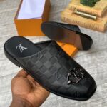 Black Embossed Leather Mule – Louis Vuitton