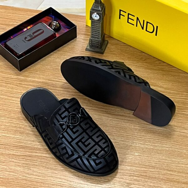 Fendi Roma Men’s Velvet Slippers