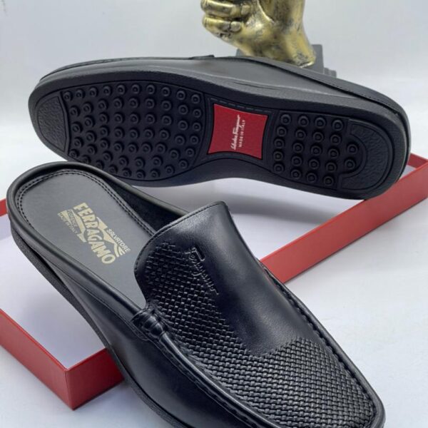 Salvatore Ferragamo Men’s Half-Shoe – Black