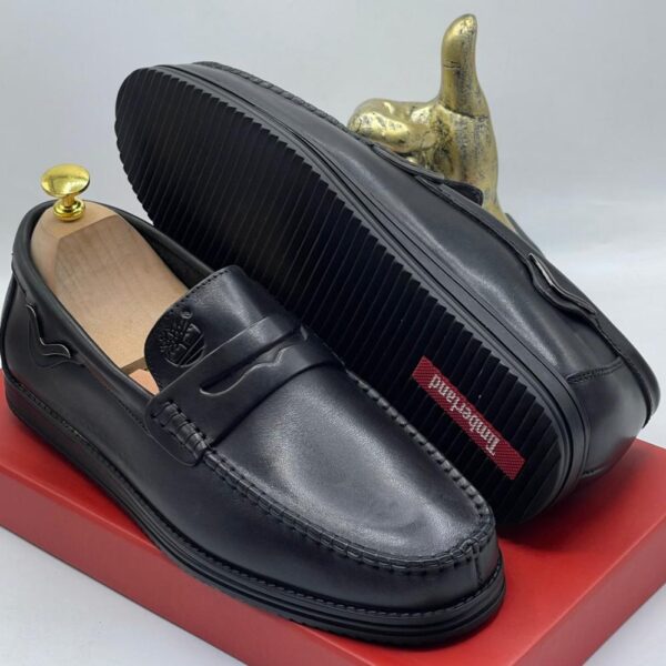 Timberland Black Leather Loafers