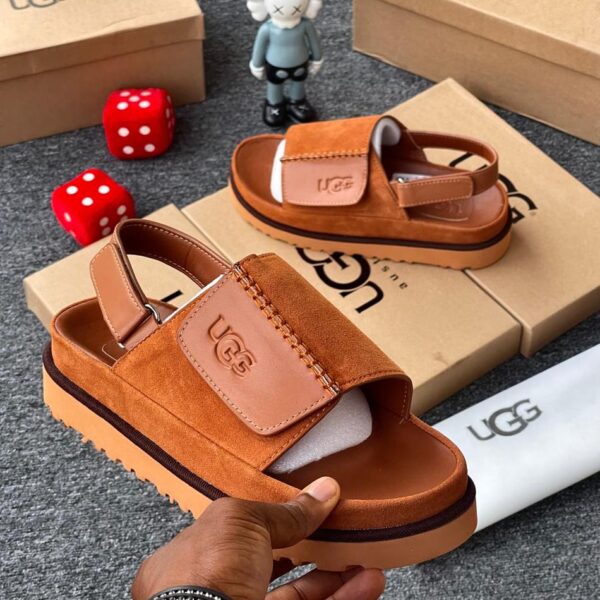 UGG Women’s Goldenstar Sandal – Tan Suede