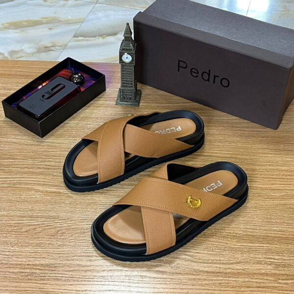 Pedro Leather Cross-Strap Sandals