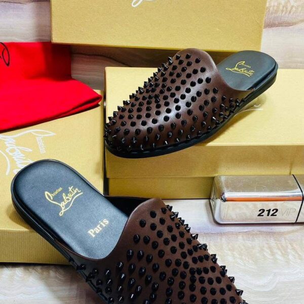 Christian Louboutin Spiked Leather Half Shoes