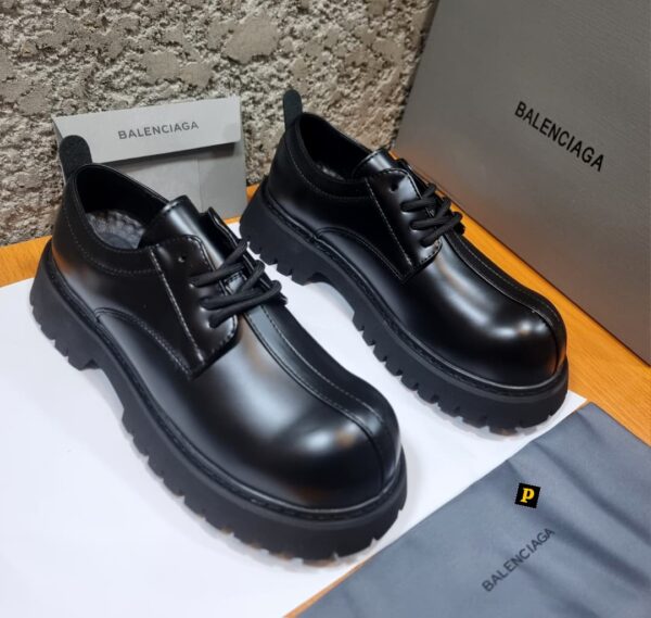 Black Chunky Platform Derby Shoes Black Chunky Platform Derby Shoes