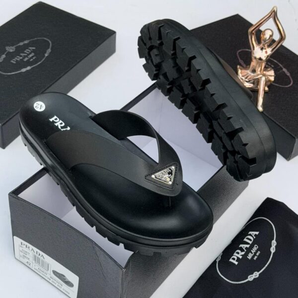 Luxury Leather Thong Sandals with Metal Detail
