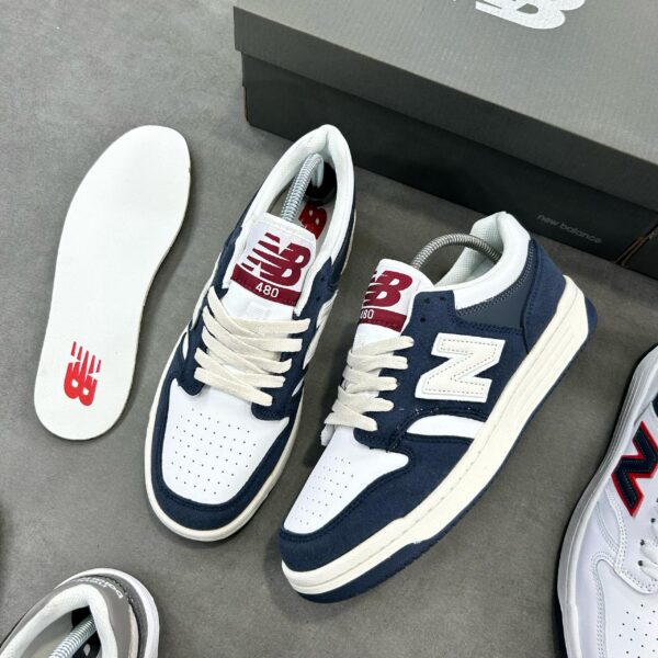 New Balance Numeric 480 White Navy Skate Shoes