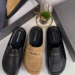 Balenciaga Suede Mule Loafers