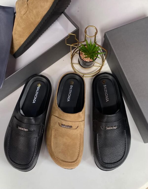 Balenciaga Suede Mule Loafers