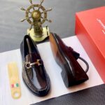 Salvatore Ferragamo Gancini Patent Leather Loafers