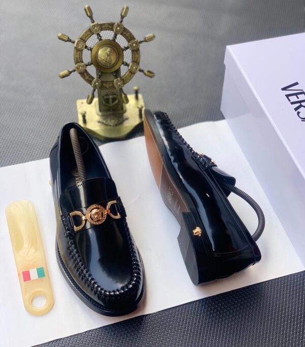 Versace Medusa ’95 Black Leather Loafers