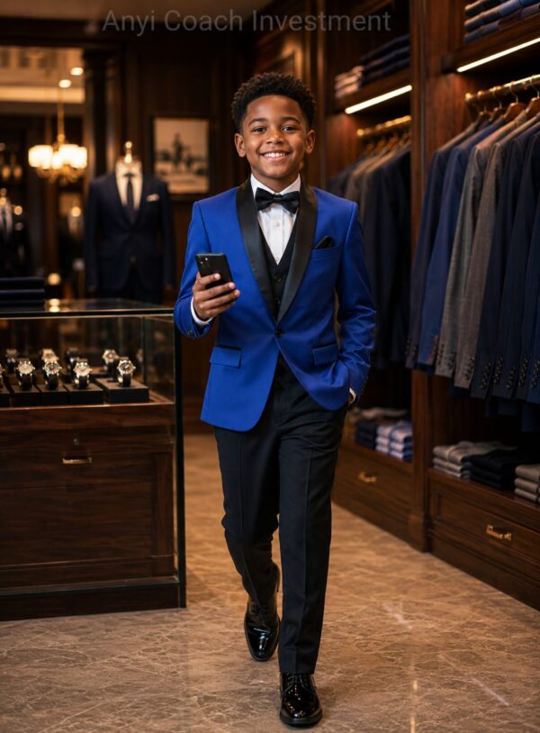 Blue, Bold & Bow-Tied — The Boys' Royal Blue Tuxedo | Kinetix Luxury