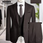 Black Smart Pinstripe 3-Piece Suit