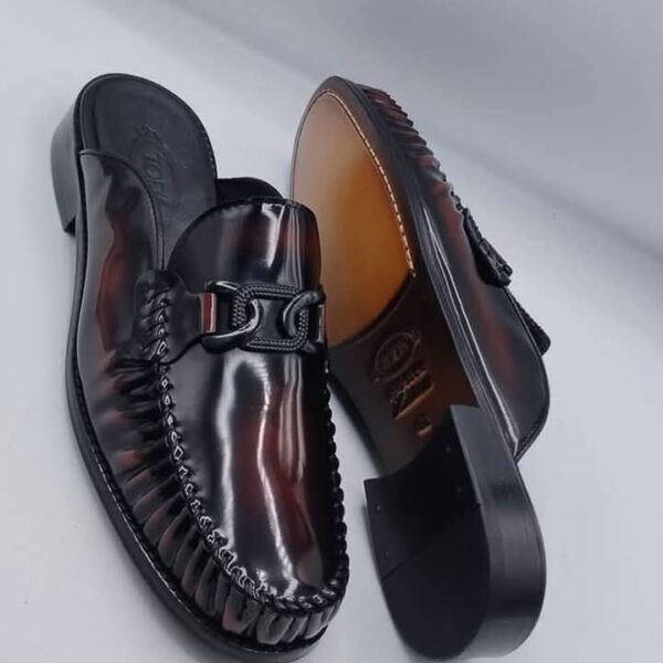 Tod's Burgundy Patent Leather Slip On Loafers