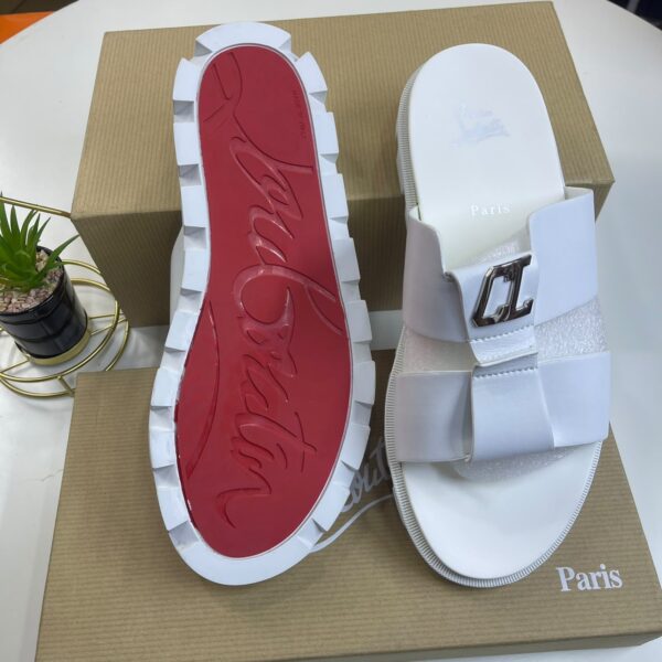 Christian Louboutin White Leather Sandals
