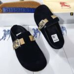 Burberry Suede Urchin Clogs Black